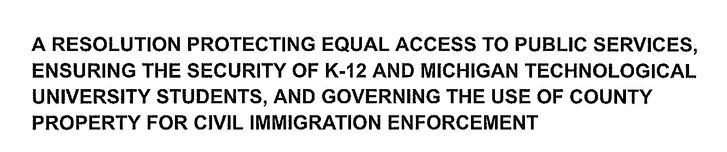 Houghton to discuss ICE access to County Property: Monday 10 am